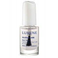 Средство для ногтей 3 в 1, выравнивающее ногтевую пластину Lumene Gloss&Care 3-in-1 Shine Caring Base & Top Coat